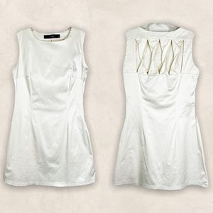 CTN Ivory Sleeveless Cut Out Twist Back Shift Dress Ivory Women’s Sz 42 US L